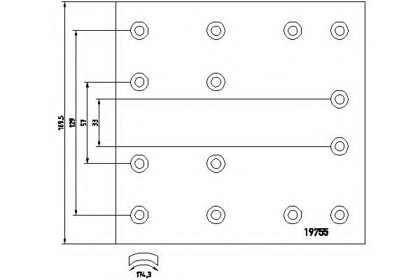 DON GG/236/1 Brake Lining, drum brake